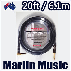 Mogami PLATINUM 20 Feet 6.1m Guitar Instrument Effects FX Patch Cable - G&H Gold