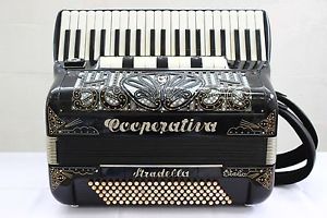 Accordion Cooperativa Stradella 120 bass LMMMH Cassotto Akkordeon Fisarmonica