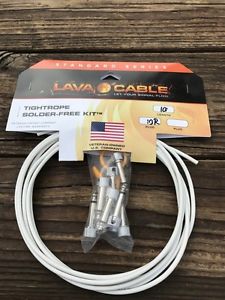 LAVA Cable WHITE Tightrope Solder-Free Pedal Board Kit - VERSION 2 (V2) PLUGS