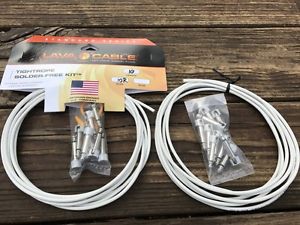 LAVA Solder-Free XL Pedalboard Kit 20ft Cable 20 RA VERSION 2 (V2) Plugs - WHITE