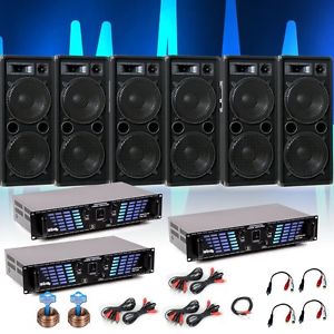 6000 Watt Grande Discothèque DJ PA Système de sonorisation Amplificateur Boxe