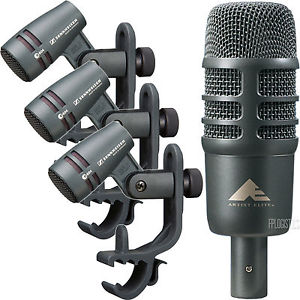 Audio Technica AE2500 Kick Drum Microphone with 3x Sennheiser e604P Tom Mics