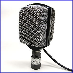 AKG D12 vintage dynamic cardioid microphone, XLR connector