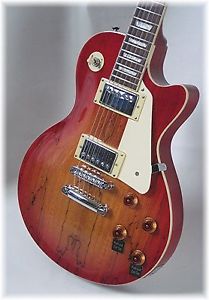 DILLION- 2017  beautiful LP in rare cherry sunburst SPALTED maple.