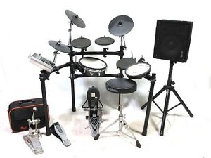 Roland TD-9 V-Drums Electronic Drum Pearl Pedal PS-60X Monitor Set T2295139