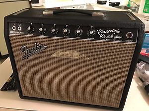 Vintage Fender Princeton Reverb Black Face Tube Amp 1966-67 Larry Rodgers Baffle