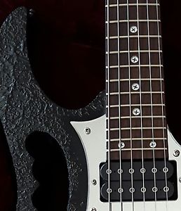IBANEZ JEM7DBK Steve Vai Jem Universe Series Guitar NICE TEXTURED BLACK FINISH!