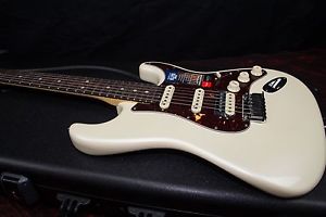 Fender American Elite Stratocaster HSS Shawbucker Electric Guitar Olympic Pearl