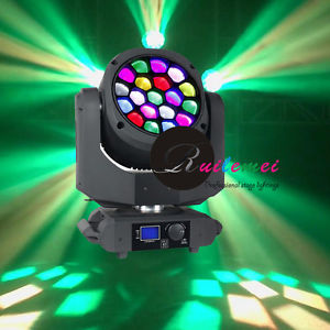 Bee Eye 19x15W Zoom Moving Head RGBW LED DMX DJ Stage Theater Lighting Equipment