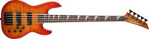 JACKSON JS3VQM JS SERIES CONCERT BASS 5 STRING TRANSPARENT AMBER