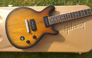 New Gibson Les Paul Double Cutaway Special Edition 100th Vintage Sunburst P90's