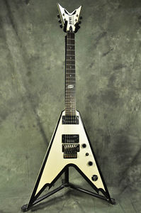 DEAN RAZORBACK V White/Black Dime Back Darrell Signature Model Free Shipping