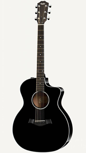 Taylor 214ce Deluxe Grand Auditorium - Black, 6-string Acoustic-electric