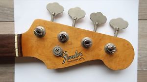 1966 Fender Precision Bass Neck / Original Tuners Rosewood Vintage P 5APR66C EXC