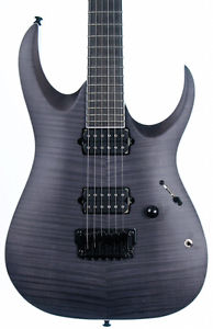 Ibanez RGAIX6FM-TGF En fer Étiquette, DiMarzio Micros, Trans Gray Plat (NEUF)