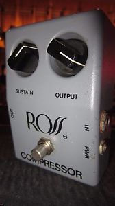 Vintage 1970's Ross Compressor Sustain Pedal Grey Box Phish David Gilmour Sound!