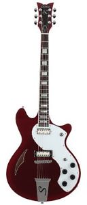 Schecter TSH-1 Electric Guitar,  Metallic Red Reverse Burst