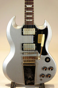 Gibson Custom Shop HC SG Standard Reissue Maestro VOS Silver Sparkle 2017 New