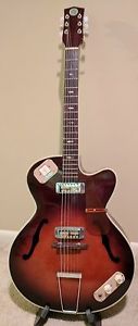 Teisco EP-14 Archtop Sunburst 1958 Gold Foil Pickups