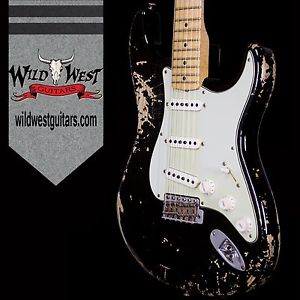 Fender Custom Shop 1956 Stratocaster Heavy Relic AA Flame Maple Neck Faded Black