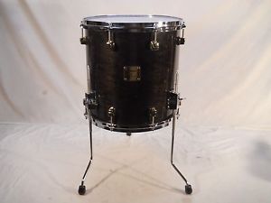 Vintage 1990's Yamaha MFT1014 Maple Custom 14" Floor Tom In Black Maple Lacquer