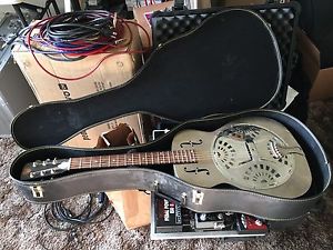 Vintage Early 1970s' Dobro Metal Body Resonator Guitar