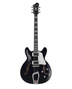 HAGSTROM SUPER VIKING ELECTRIC GUITAR - BLACK GLOSS