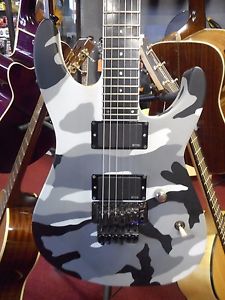 ESP Superstrat Camo Electric Guitar - Autographed by Jeff Hanneman and Gus G