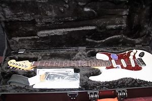 Fender American Deluxe Stratocaster Ash Electric Guitar White Blonde 030203