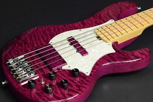 ESP 20th L'Anniversary Bardic See Thru Purple Used Electric Bass Guitar F/S