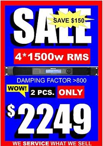 2 BORTEC DSP 6KW 4/CH 1U DIGITAL AMP POWERSOFT SUBWOOFER CROWN LINE ARRAY QSC