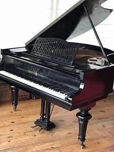 Romhildt Weimar Black Ebony Antique Baby Grand Piano