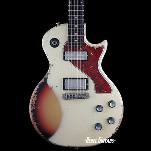 Rock N’ Roll Relics Guitars Thunders II SC in Aged White Over Sunburst