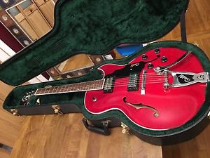 Guild USA Starfire III Hollowbody Guitar with Bigsby and Case, Plus Extras.