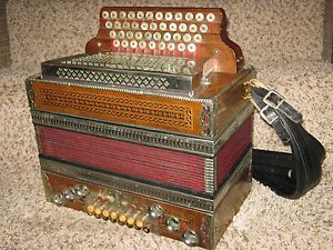 Anton Mervar Cleveland 1923 4 Row Diatonic Button Box Accordion G,C,F,Bb