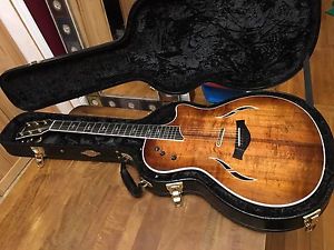 2006 Taylor T5-C2 Custom Thinline Koa Tiger Flame Top Acoustic Electric Guitar