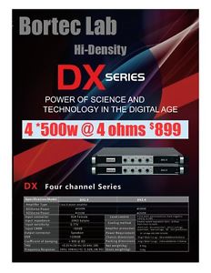 BORTEC LAB 2000W 4/CH 1U HI DENSITY AMP POWERSOFT SUBWOOFER QSC LINE ARRAY CROWN