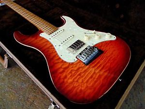 NEW MELANCON CLASSIC ARTIST AAA QUILTED TOP FIREBURST GUITAR ROASTED MAPLE NECK