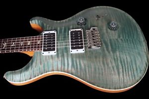 2013 PAUL REED SMITH PRS CUSTOM 24 FLAME TOP WITH BIRDS ~ BLUE CRAB BLUE