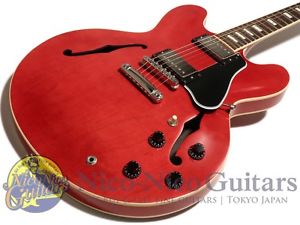 Gibson Memphis 2016 ES-335 Block Plain (Cherry) Electric Guitar Free Shipping