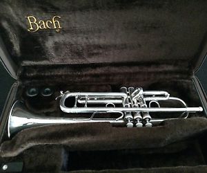 10 Year Old Bach Stradivarius Silver Plated Model 37 Professional Trumpet / Case