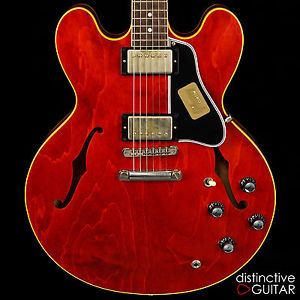 MINT GIBSON CUSTOM SHOP 1961 ES-335 REISSUE GUITAR IN STAINED CHERRY LIGHT RELIC