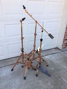 Rare- Sonor Hilite Drum Copper Stands- Hi Hat, Snare & Two Cymbal Stands!