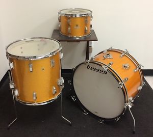 Vintage Ludwig "Gold Sparkle" Drum Set - Made in USA