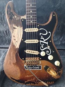 srv stevie ray vaughan stratocaster replica road worn
