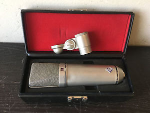 1974 Neumann u87 w original neumann mic box and swivel mount made in western ger