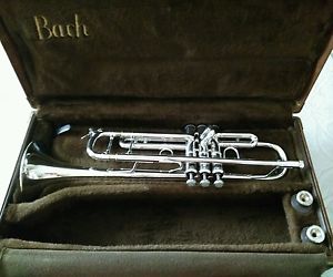 1984 VINCENT BACH STRADIVARIUS ML 37 SILVER PLATED TRUMPET. EXCELLENT CONDITION!