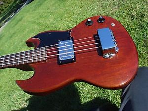 1973 Gibson EB-0 2 EB0 Vintage Bass Guitar Cherry Red with Case & Original Strap