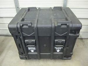 SKB Roto Shock Rack 12U Hard Case - Black - 24" Deep - Casters - 3SKB-R912U24