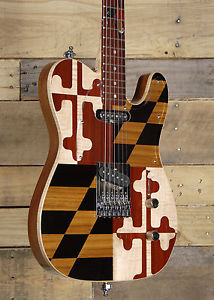 PST The Old Line T Bird Maryland Flag Electric Guitar w/ Case